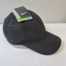 Nike Golf Perforated Lightweight Baseball Hat Cap Black 727040 NWT