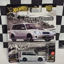 Hot Wheels Car Culture SUBARU FORESTER STI Fast Wagons Premium Silver Gray JDM