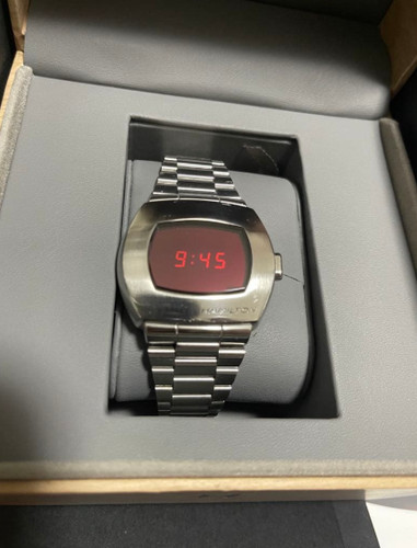 Hamilton American Classic PSR H52414130 Red Digital Quartz Watch w/ Box & Manual