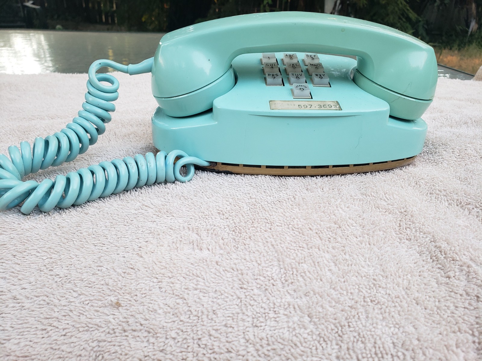 Blue Western Electric Princess 1702 Touch   Tone 10 Button Dial Telephone