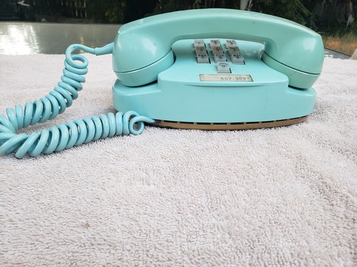 Blue Western Electric Princess 1702 Touch Tone 10 Button Dial Telephone