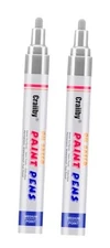Paint Markers, 2 Pack Oil-Based Waterproof Quick Dry Permanent Paint Pen Silver