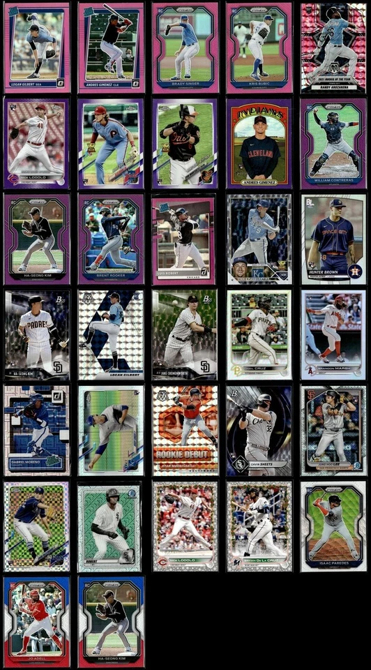 HUGE Baseball Parallel/Refractor Rookie Card Lot of (67) Merrill Gilbert Value! - Image 2 of 4