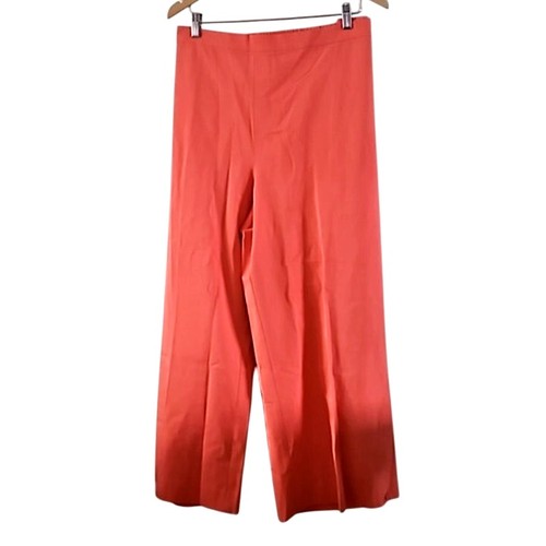Isaac Mizrahi Live! Stretch Crop Pants Hot Coral Size 28 Tall NWT Side Slit - Picture 5 of 7