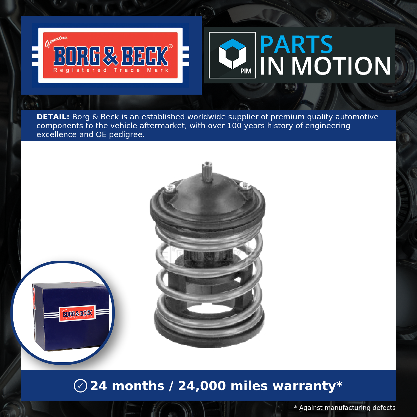 Coolant Thermostat BBT446 Borg & Beck 11517805192 SU00400002 Quality Guaranteed