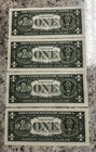 QUAD Consecutive serials PAIR Lucky 7’s $1 Dollar Bill Fancy Serial Number 2021  — photo 2
