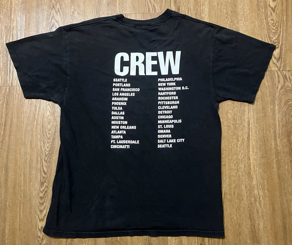 VTG 2002 KMFDM Crew Sturm And Drang Concert Tour Shirt Men’s Sz L Metal Grunge - Image 3 of 3