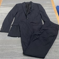 J Crew Suit Mens 38S Navy Ludlow Loro Piana Super 120s Sport Coat 2 Piece 31x32 