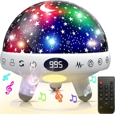 YACHANCE Kids Sound Machine Night Light Star Projector White Noise Baby Soother