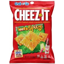 3x Cheez-It Hot & Spicy Cheddar Baked Snack C...
