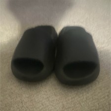Black Slip On Slide Sandals Men Comfort Casual Summer Outdoor Synthetic