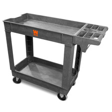 40 In. X 17 In. 2-Shelf Service Utility Cart with 500 Lbs. Capacity