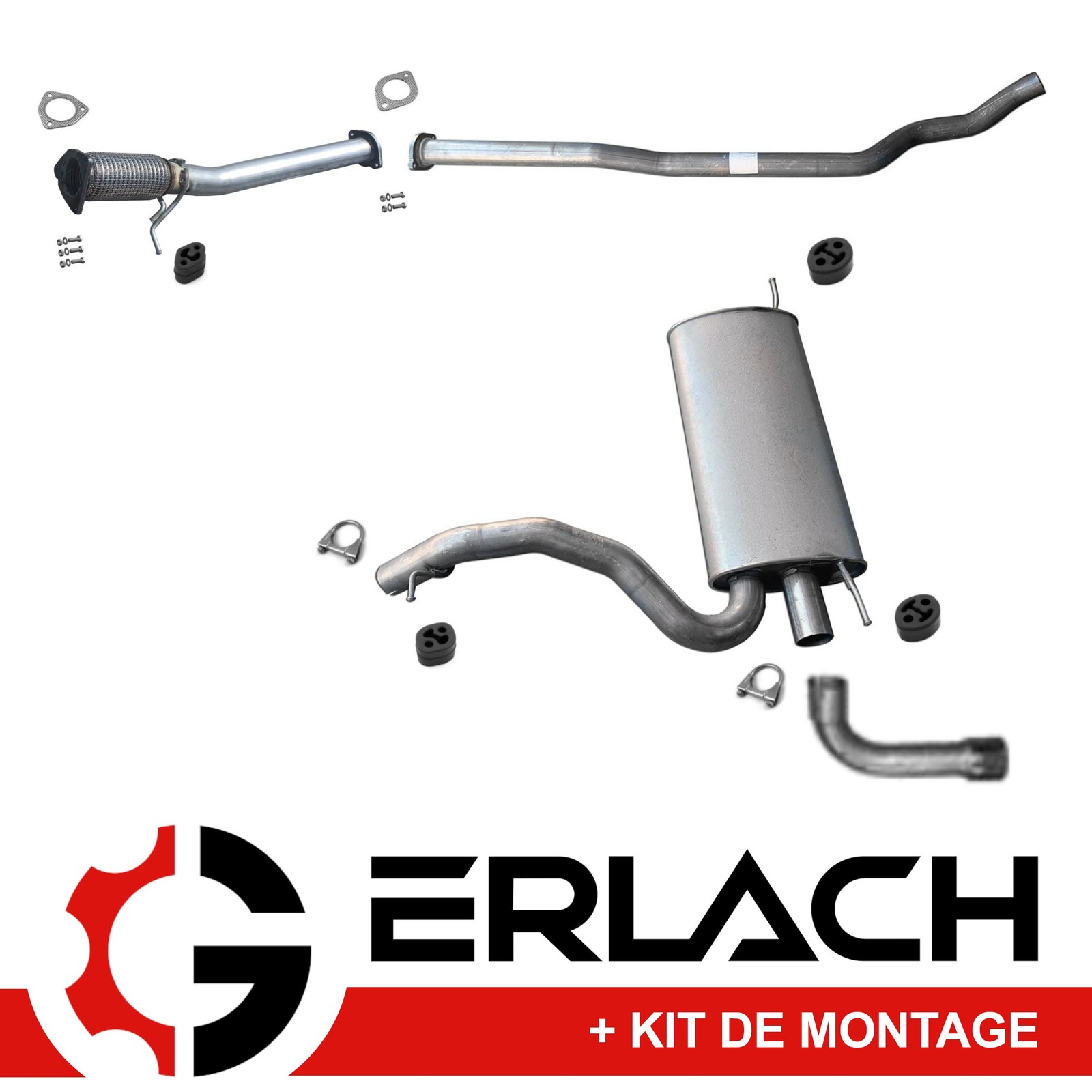 Silencieux d'échappement arrière pour Volvo XC60 I D3