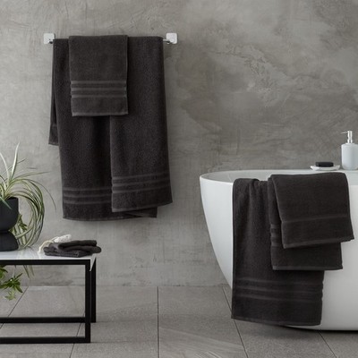 Catherine Lansfield Zero Twist 100% Baumwolle 450GSM Handtuch Kollektion Anthrazit