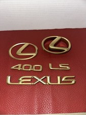 1995-1998 Lexus Ls400 Gold Plated Emblems Front Rear Trunk Emblem Set Oem