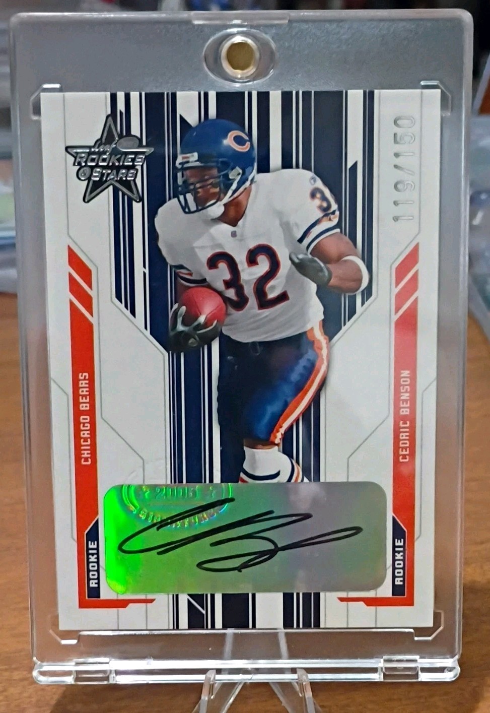 Donruss 2005 Rookies & Stars Cedric Benson RC Auto #209 Chicago Bears 119/150
