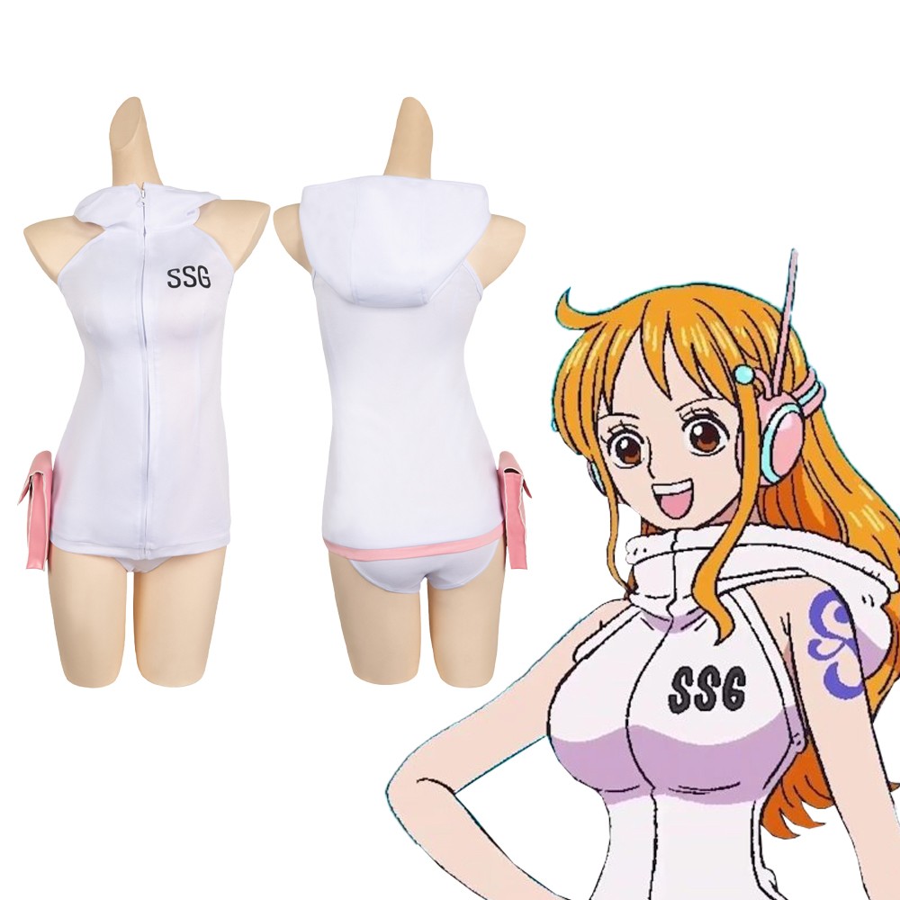 One Piece Nami Egg Head Cosplay Costume Slim Dress Outfits