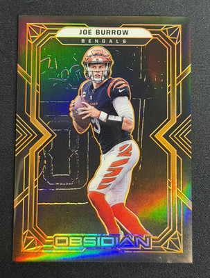 2022 Obsidian Joe Burrow Electric Etch Orange /75 #19 Color Match Bengals