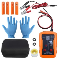 Universal Fuel Injector Tester Kit DIY Cleaning Tools Set w/Adapter for 12V Cars