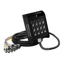 SAEM-8x4x25 - 8 Channel XLR Color Coded Snake Cable - 25 Feet