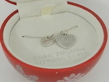 Giani Bernini Cubic Zirconia Two Heart Pendant Necklace in Sterling Silver, 16"