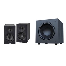 Elac Debut 3.0 Bookshelf Package Black With D...