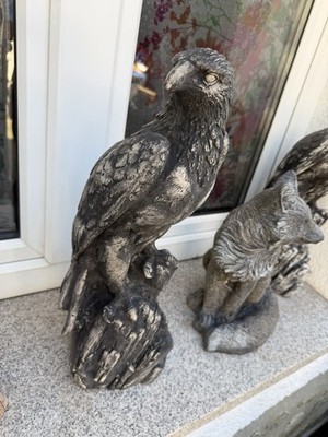 Greifvogel Beton Gartenfigur Eagle Falcon Deko