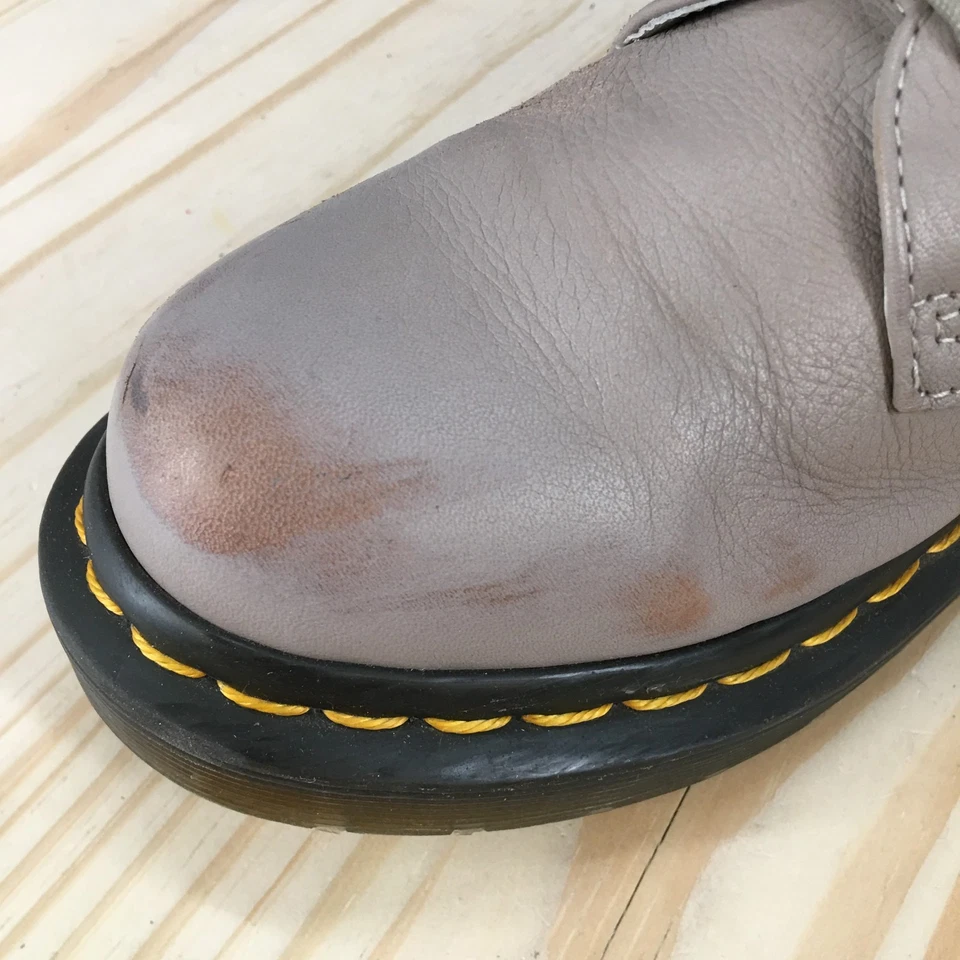 Zapatos Dr Martens para mujer 7 1461 Virginia Oxford con cordones parte superior baja cuero beige Foto 4 de 4