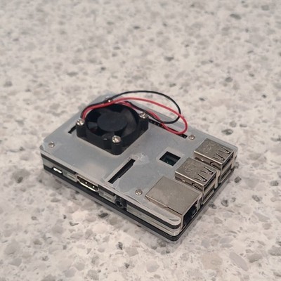 Raspberry Pi Single Board Computer with USB, Ethernet, Case, and Fan