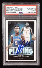 Immanuel Quickley Signed 2020-21 Hoops Now Playing #27 RC (PSA) Rookie Card