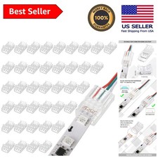 Lightweight 40 Pcs 3 Pin LED Strip Connectors for Convenient Installations