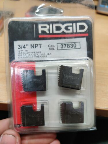 Ridgid Dies Pipe 12r alloy 3/4" BSPT 37830 - Picture 1 of 4