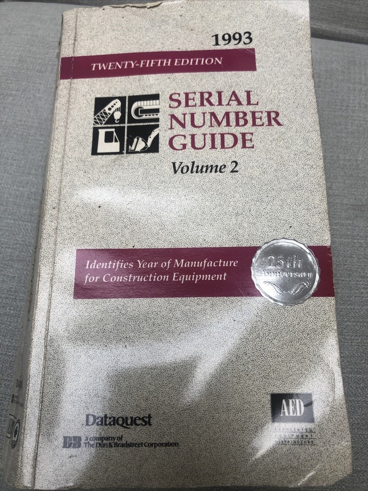 Construction Equipment Serial Number Guide eBay