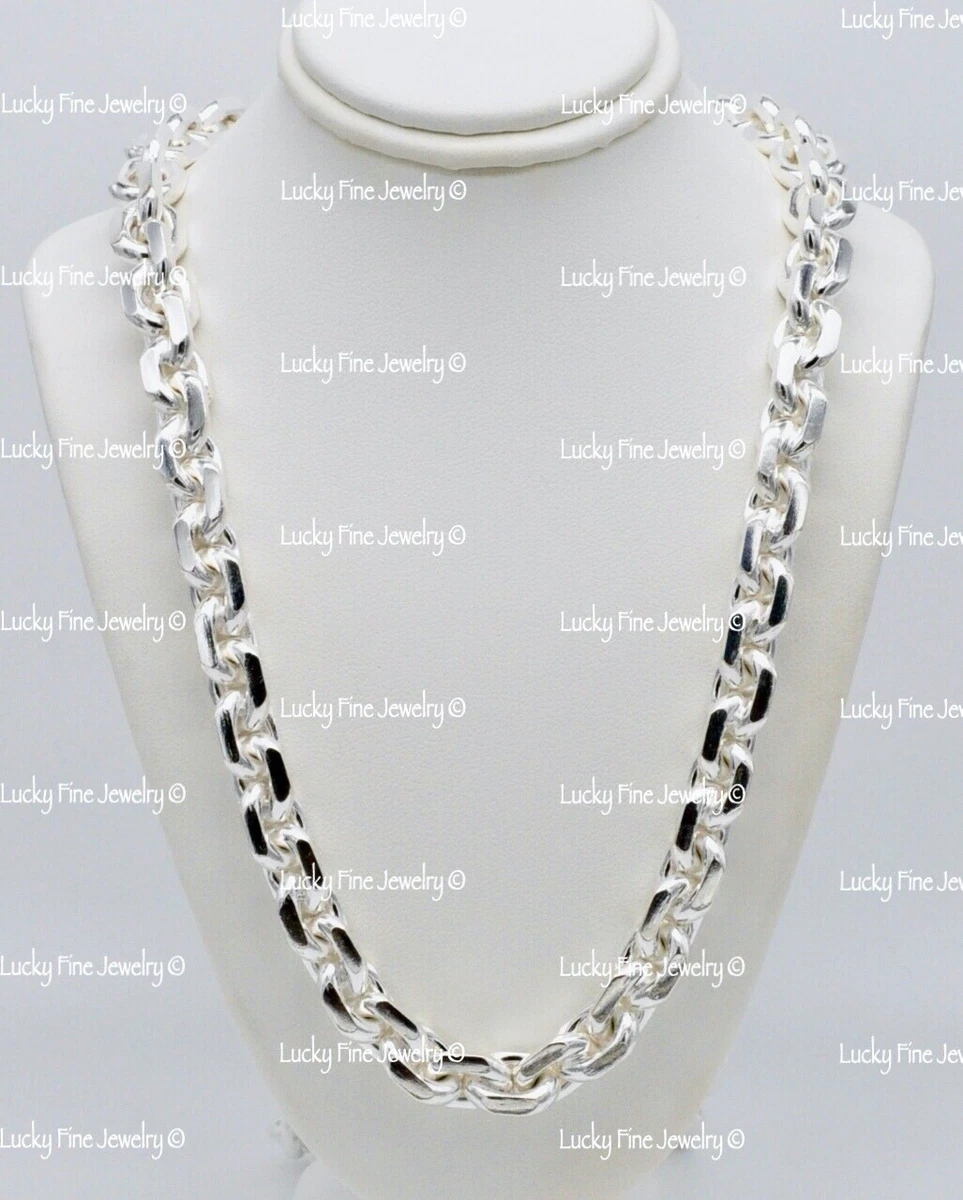 Chaîne En Argent 925 - Longueur 50 Cm, Poids 26,27 Gr, épaisseur 7 Mm, Neuve Avec étiquettes