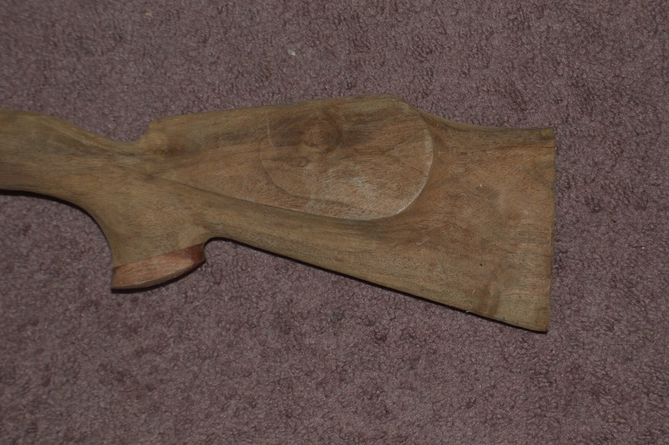 UNFINISHED LIGHT WEIGHT RIFLE WOOD STOCK 2LB FOR LA 33 1 4 L CENTER unfinished-light-weight-rifle-wood-stock-2lb-for-la-33-1-4-l-center