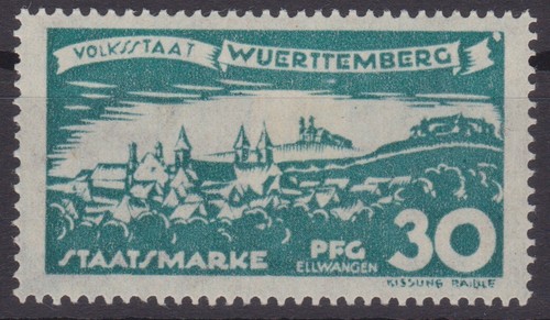 == Ad Württemberg Mi. 275 Pf I, Cat.