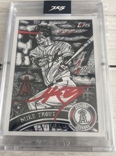 TOPPS PROJECT 2020 JK5  MIKE TROUT RED INK AUTO 18/59 SP ARTIST SIGNATURE