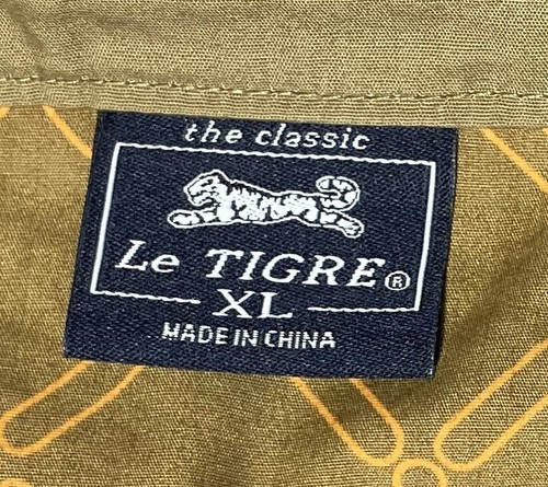 Le Tigre Men’s Bomber Jacket Brown Long Sleeve XL ZIP Up - Picture 9 of 12