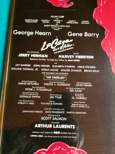 "Scheda finestra La Cage Aux Folles Palace Theater Broadway incorniciata 14"" x 22" - Foto 3 di 6