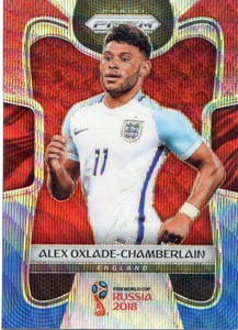 2018 Panini Prizm World Cup Red Blue Wave Alex Oxlade