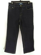 Jean Bay Capris Size 8 Blue Crop Pants Jeans Women's Embellished Pockets
