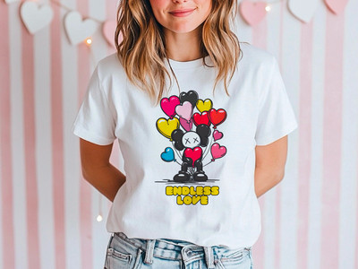 Endless Love KAWS-Inspired T-Shirt - Perfect Valentine's Day Gift, Luxury Pop Ar