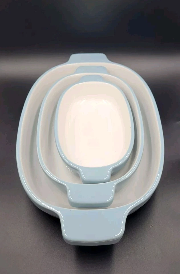 Juego de 3 cazuela de cerámica azul claro azul KitchenAid Foto 2 de 4