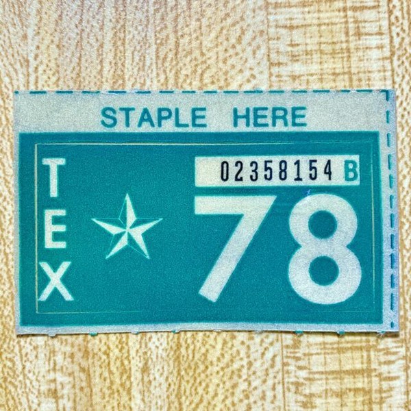 1978 Texas Plate Renewal Sticker for sale online | eBay