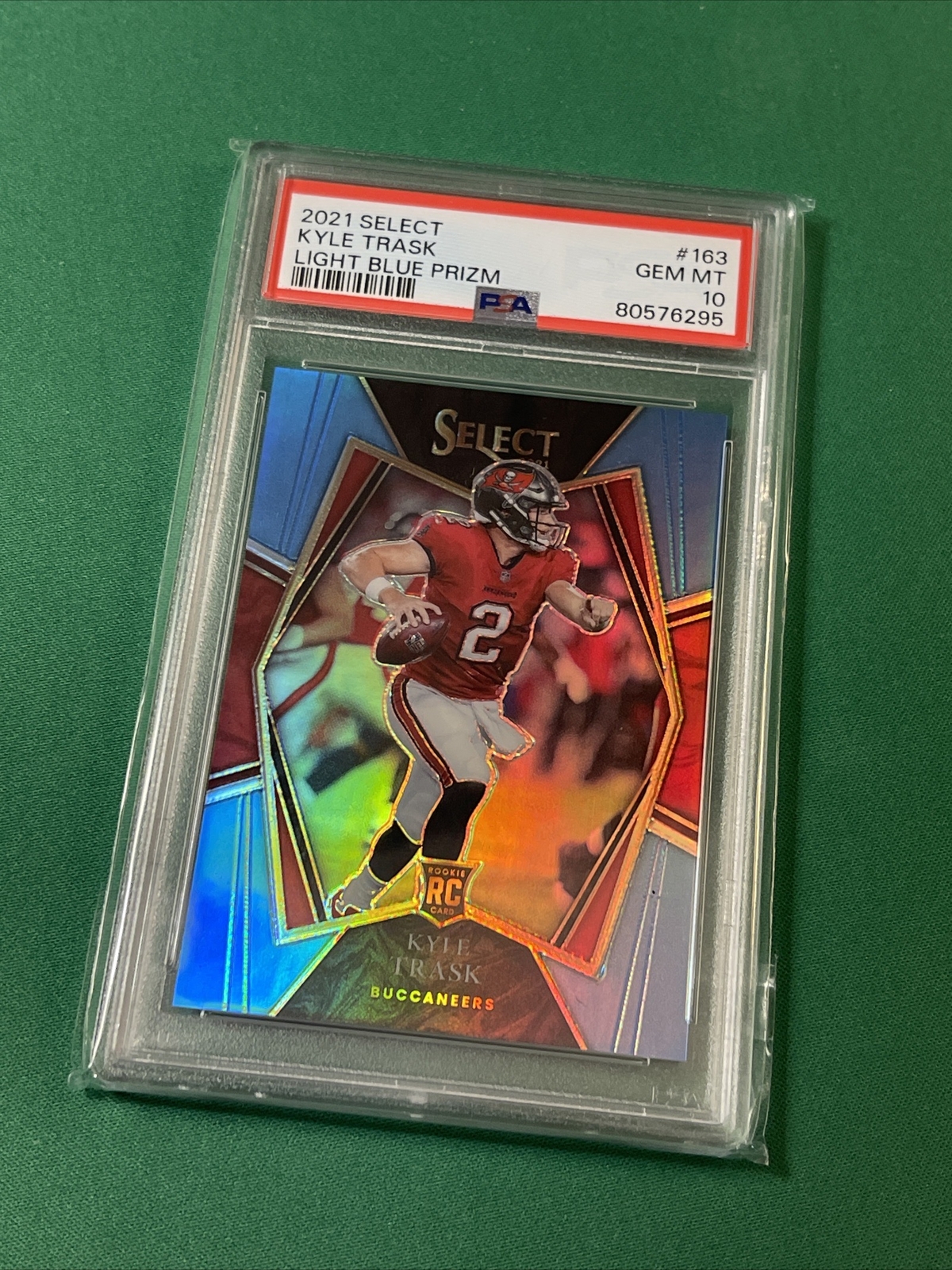 2021 Select Kyle Trask Light Blue Prizm /99 #163 PSA 10 Bucs