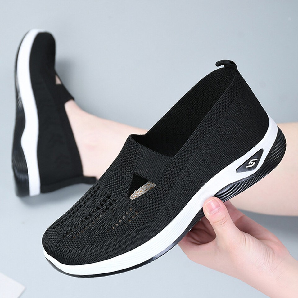 Breathable Fashion Sneakers Mesh Casual Work Shoes Slip On Comfortable