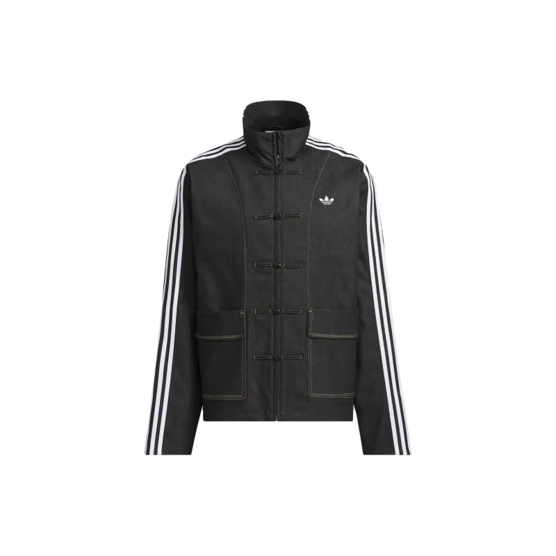 adidas Originals China Track Top Denim Soft Loose Jacket adidas Originals China Track Top Denim Soft Loose Jacket