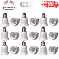 20Pcs E17 to E26/E27 Socket Base LED CFL Light Bulb Adapter Converter sockets US