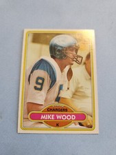 MIKE WOOD 1980 TOPPS  #48 CHARGERS  KICKER