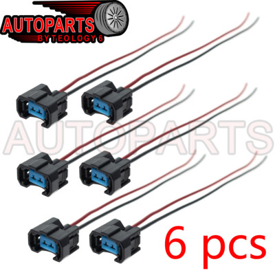 For 2003-1998 6 Cyl - 3.0L Honda Accord 6PCS Fuel Injector Connector Pigtails